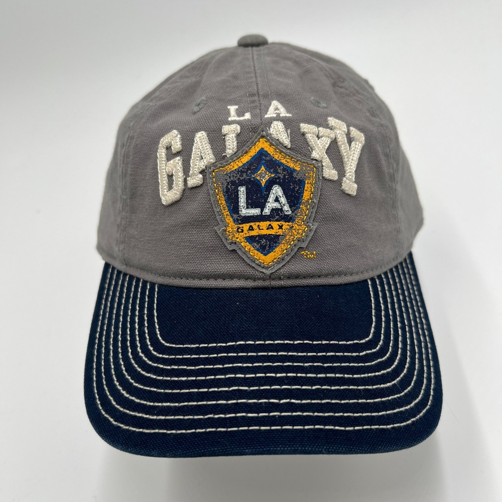 Adidas LA Galaxy MLS Hat Gray Navy Camo Underbill Adjustable Strapback OSFA New‎